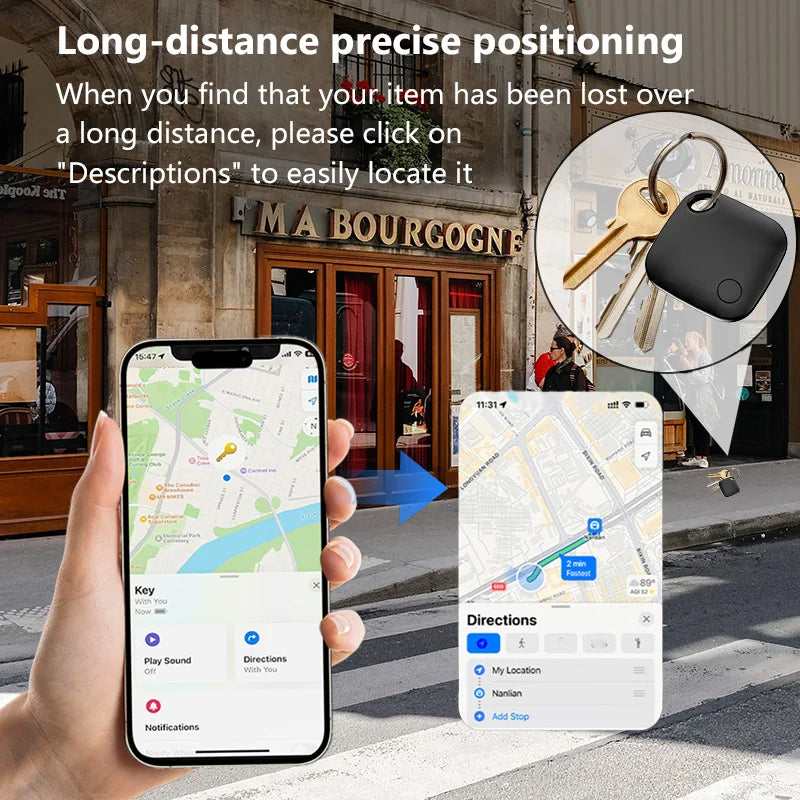 Smart Location Tracker for Apple Find My App Anti-Lost Reminder Smart Tag Beyond Bluetooth Positioning