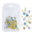 Ocean Style Seashell Starfish Nails Accessories Starfish Conch Metal Rivets Nail Charms Summer DIY Nail Art Supplies Decorations