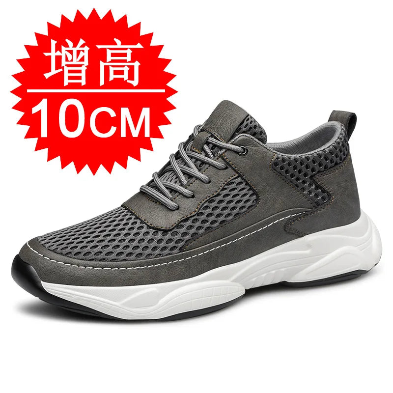 High Man Elevator Shoes Lift Sneakers Men Sports Height Increase Insole 8cm10cm Leisure Fashion Summer Sports Heightening Shoes