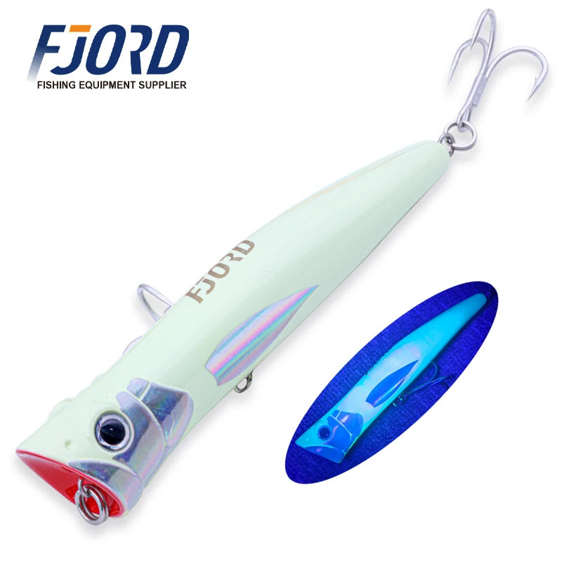 FJORD 180mm 80g Popper Hard Baits Swimbait Big Eye Fish Bait Lures New Arrivals 2025 Fishing Surface Walker Fishing Accessories