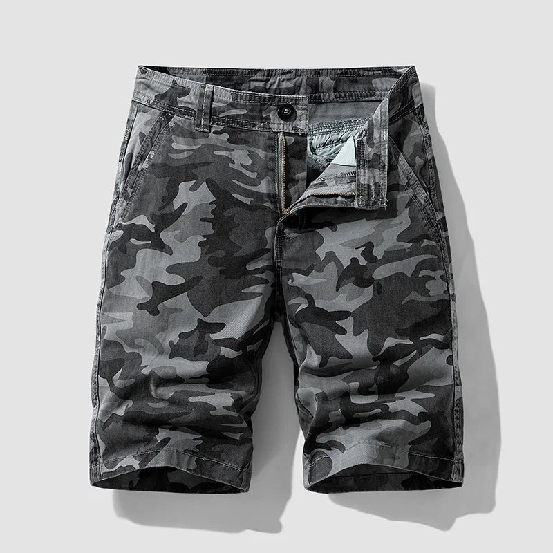 Summer Men Cotton Camouflage Shorts Man Bermuda Cargo Tactic Classic Shorts Men Multi Pocket Fashion Outwear Short Pants Trouser