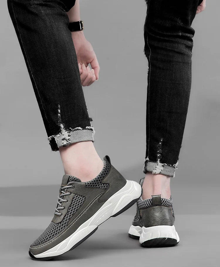 High Man Elevator Shoes Lift Sneakers Men Sports Height Increase Insole 8cm10cm Leisure Fashion Summer Sports Heightening Shoes