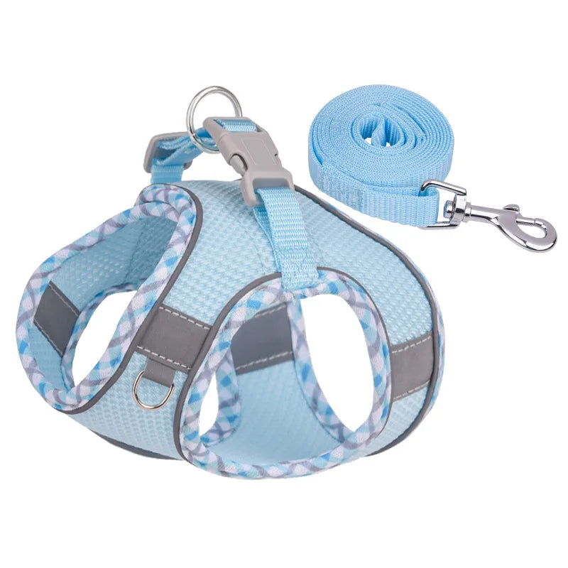 New Arrivals Cat Dog Harness and Leash Set Reflective Breathable Pet Vest Harnesses for Small Dogs Cats Outdoor Walking Puppy