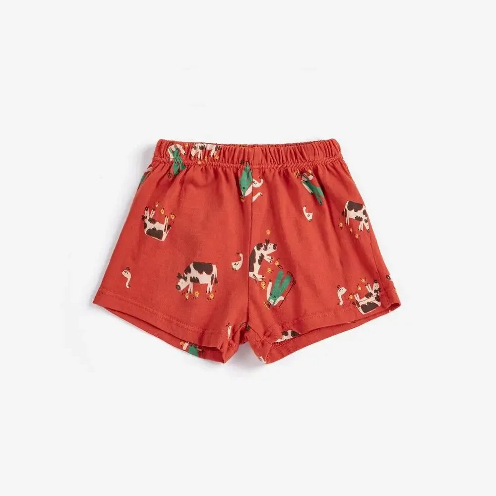 Children's Shirts Shorts 2026 Summer New Arrivals Cartoon Fashion Cute Boys' Polo Shirt Cotton Printed Sweet Girls' Short-Sleeve