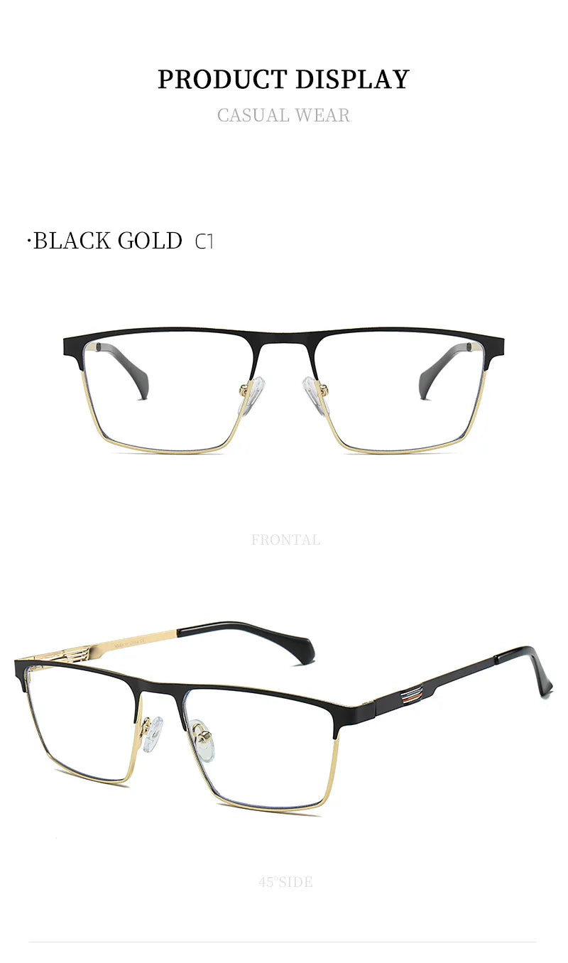 JMISUS 2025 New Arrivals Square Prescription Glasses Men Business Progressive Eyewear Plastic steel Custom Optical Eyeglasses