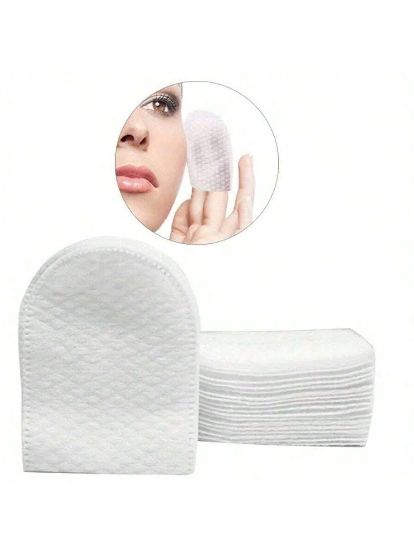 30Pcs/50Pcs/100Pcs Disposable Finger Cot-Style Makeup Remover Pads, U-Shaped Non-Woven Fabric, Double-Sided Pocket-Style, Soft and Lint-Free, Effective Makeup Removal