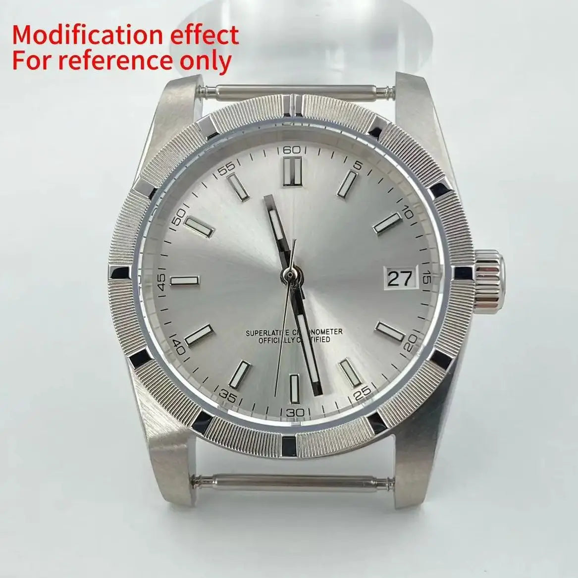 NH35 New Arrivals 36mm watch case Engine Turned BEZEL For AK Parts Replacemet NH35/36 Movement Modification Parts 28.5mm Dial