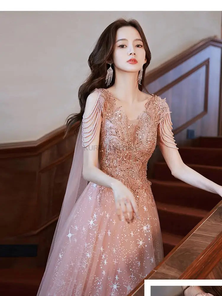Luxury French Trailing Sequined Bride Wedding Dress Sexy Ball Gown Wedding Evening Party Summer Dress Women Formal vestidos