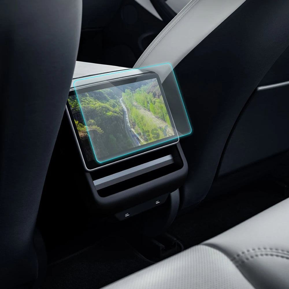 For Tesla New Model Y Juniper 2025 Launch Model 3 Highland 2024 Tempered Glass Screen Protecor Full Covered Soft Black Frame