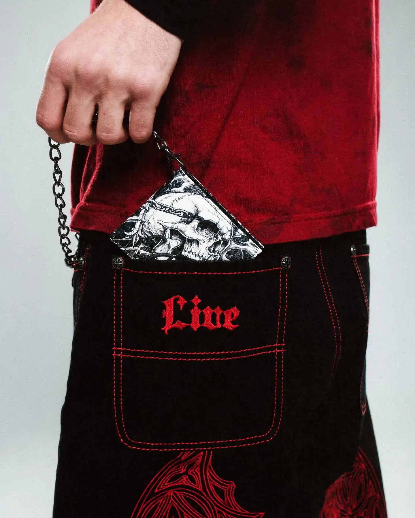 Affliction New Jeans American New Fashion Embroidered Loose Jeans Men and Women Street Casual Floor Mopping Pants
