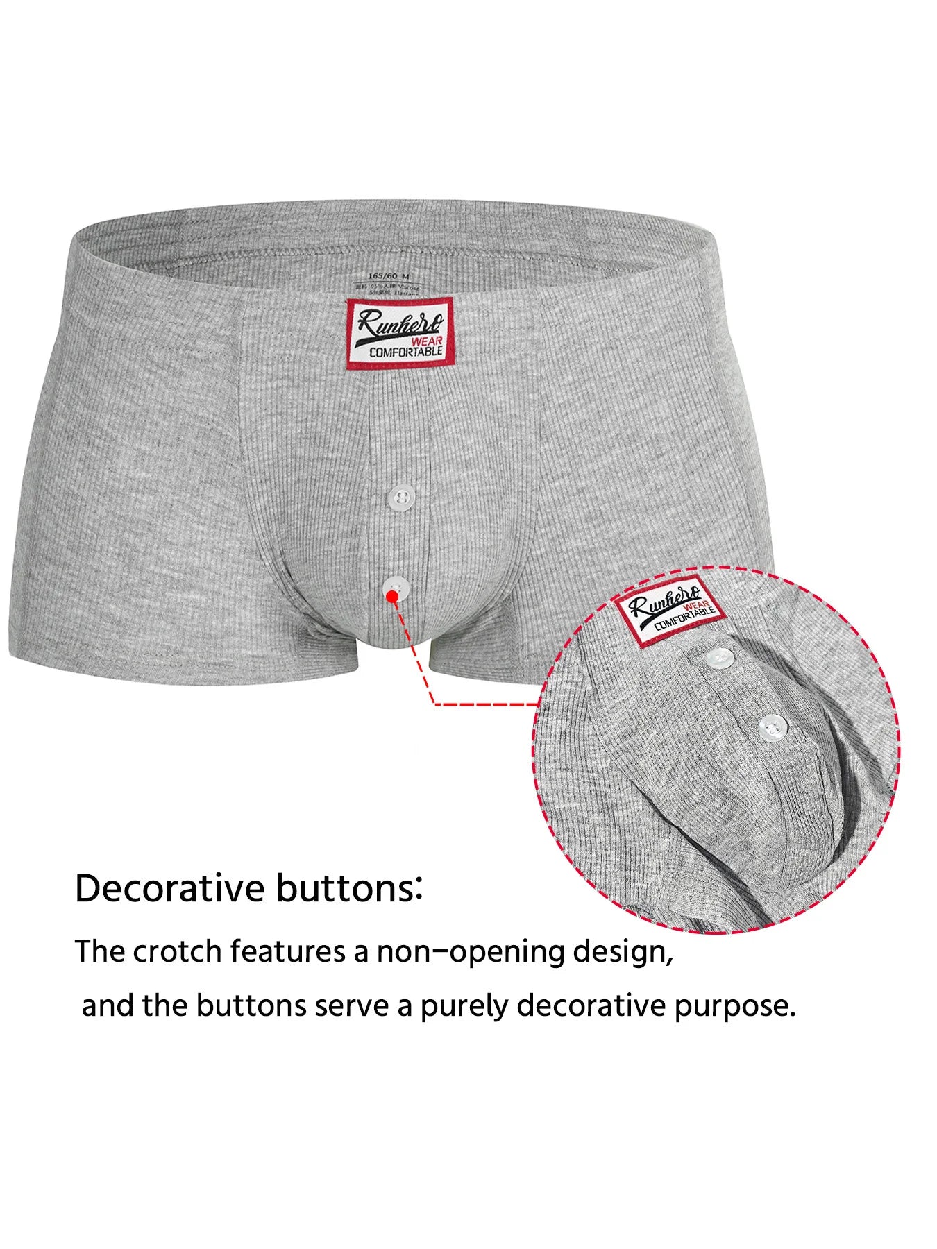 Mens Boxers Sexy Low-waist Underwear New Arrivals U Convex Pouch Button Underpants Boxershorts Male Panties Boxer
