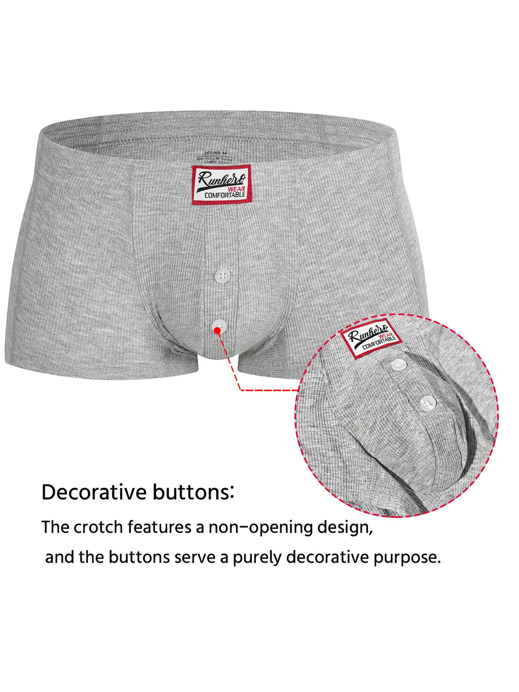 Mens Boxers Sexy Low-waist Underwear New Arrivals U Convex Pouch Button Underpants Boxershorts Male Panties Boxer