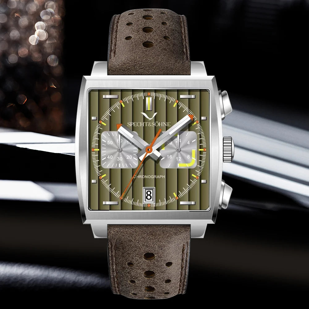 2025 Specht & Sohne New Arrivals Mens Watches Top Brand Luxury Stainless Steel Japan VK64 Chronograph Male Quartz Wristwatches