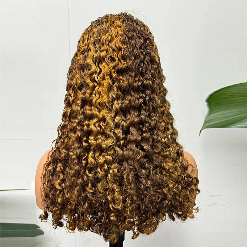 12A Double Drawn 250% Density 13x4 Lace Frontal Hair Wig Burmese Curl Human Hair Wigs Natural Color Curly Hair Wig Remy Hair Wig