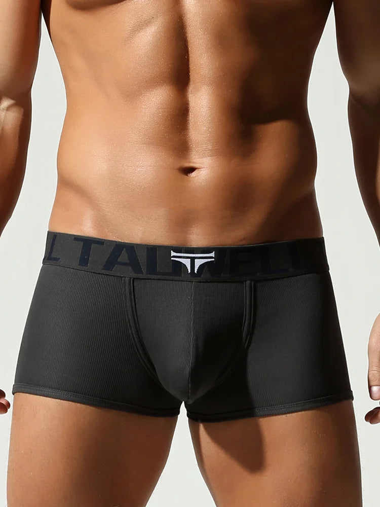 TAUWELL Mens Boxers Sexy Low-waist Underwear New Arrivals U Convex Pouch Button Underpants Boxershorts Male Panties Boxer