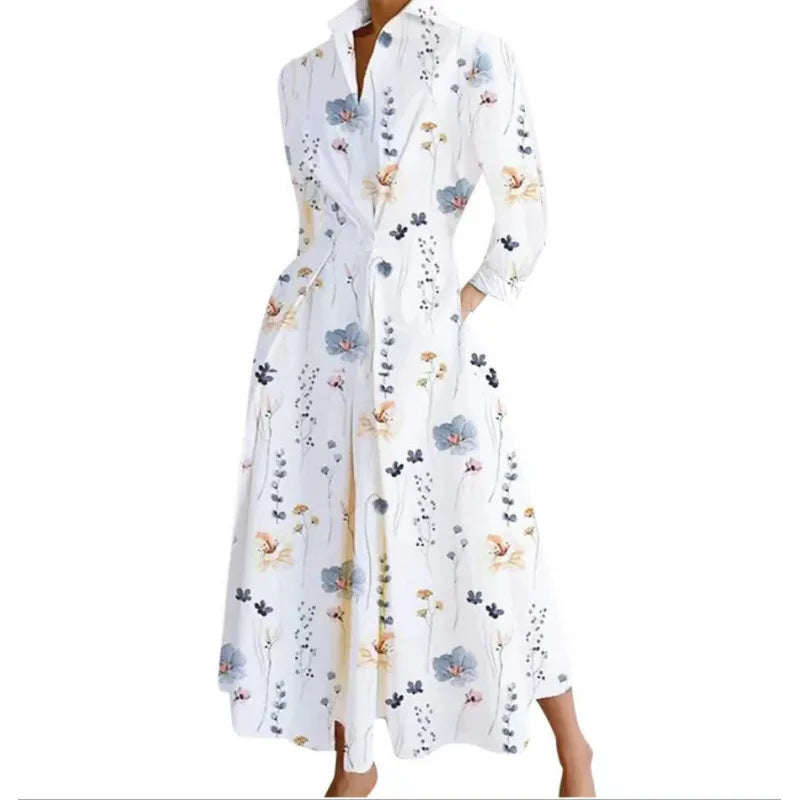 Women's Summer Dress Plus Size Commuter Polo Neck Loose Fit New Elegant Trendy Minimalist Fashionable Niche Versatile Casual Fit