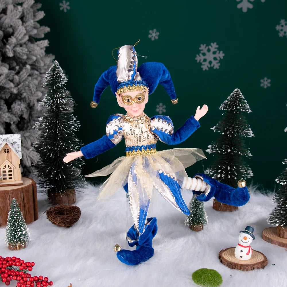 New Arrivals Christmas Decor Handmade New Year Decor Hanging Sitting Elf Plush Doll Christmas Tree Hanging Ornament Xmas Gift