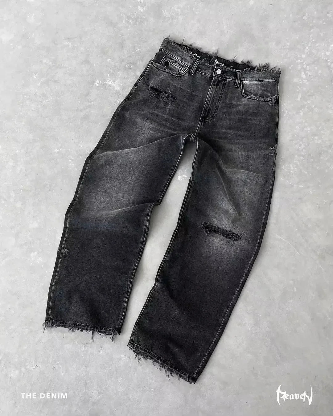 Affliction New Jeans American New Fashion Embroidered Loose Jeans Men and Women Street Casual Floor Mopping Pants