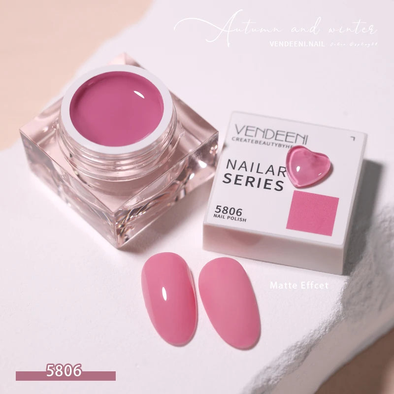 Vendeeni 58 Colors Japanese-style Pure Color Gel Nail Polish Summer Colorful UV LED Soak Off Gel Varnish Nail Art Gel Lacquer