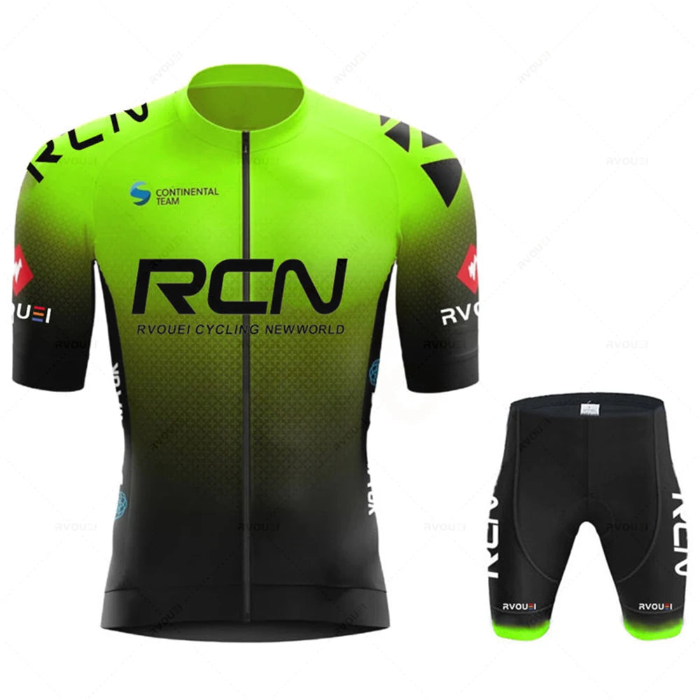 Rcn Cycling jersey Sets 2025 Men's Cycling Clothing Summer Short Sleeve MTB Bike Suit Bicycle Bike Clothes Ropa Ciclismo Hombre
