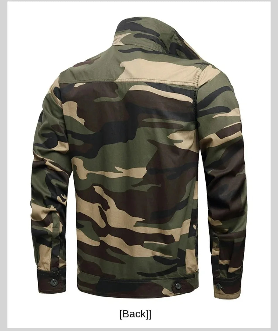 Summer Tactical Set Men Cotton Wear-resistant Camouflage Outdoor Workwear Suit Breathable Multiple Pockets Training Uniform Thin
