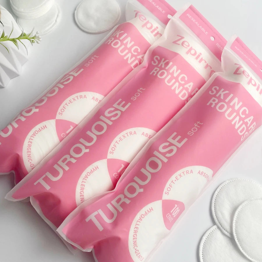 100/300Pcs Disposable High-Quality Round Makeup Pads, Cleansing Pads, Hydrating Makeup Remover Pads, Soft and Skin-Friendly, Suitable for All Skin Types, Facial Makeup, Cleaning, Care Tools, Portable Pack 6*6cm