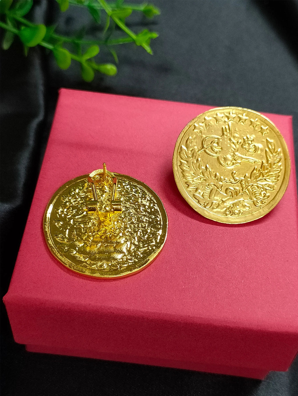 Dubai Earrings For Women 24K  Gold Plated Color Ball Jewelry Middle East Girls The Bride Ethiopian Wedding Gift
