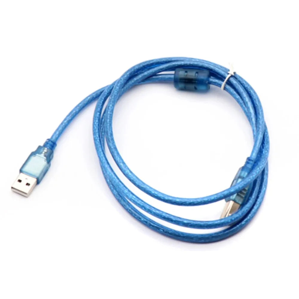 High Speed Transparent Blue USB 2.0 Type A Male to B Male 3D Printer Cable Cord Short cable for Printer HUB USB  0.5M 1.5M 3M
