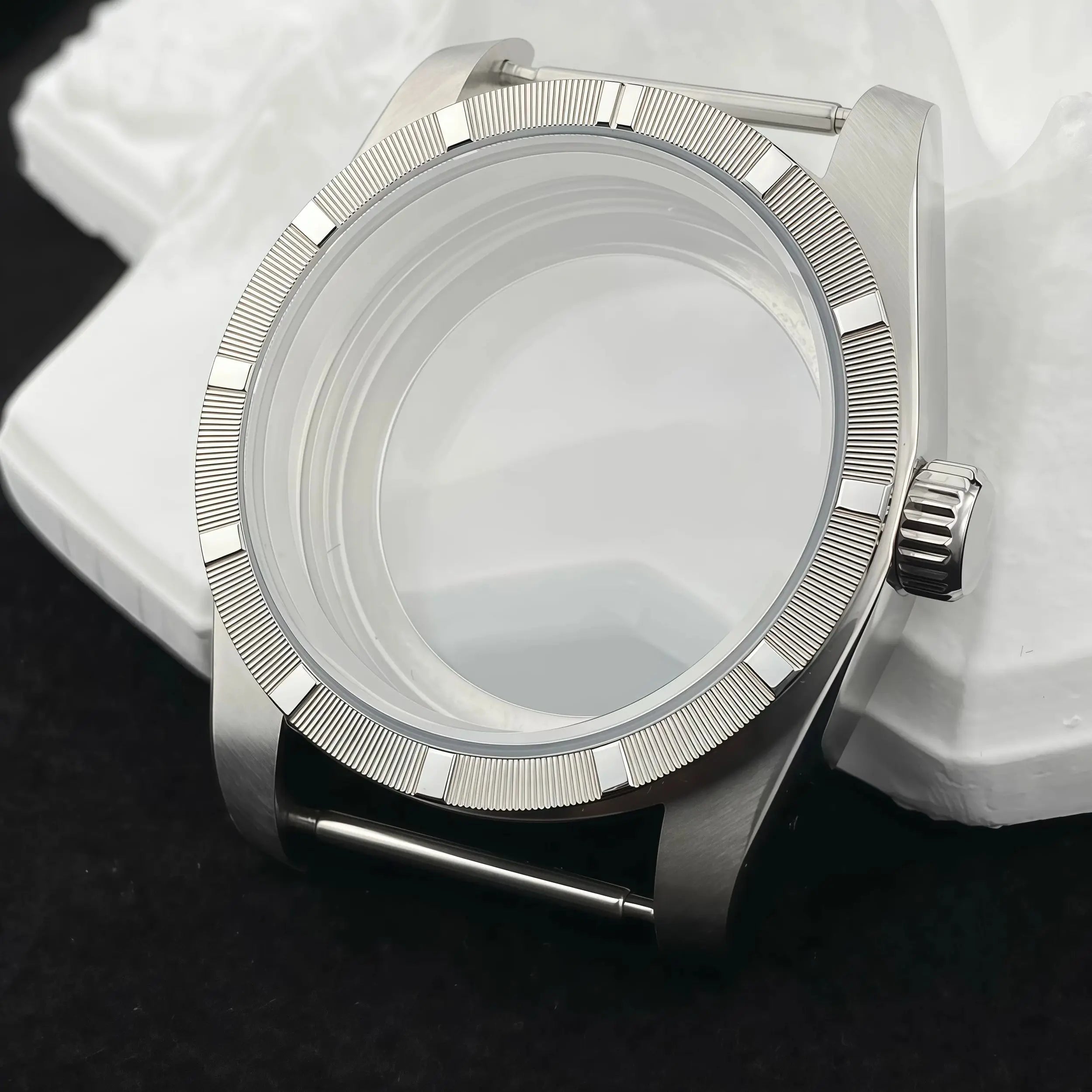 NH35 New Arrivals 36mm watch case Engine Turned BEZEL For AK Parts Replacemet NH35/36 Movement Modification Parts 28.5mm Dial