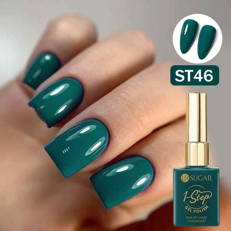 UR SUGAR 15ml 1 Step Gel Polish  Nail Art Manicure 3 IN 1 Gel Soak Off LED UV Gel Nail Varnishes No Need base top gel