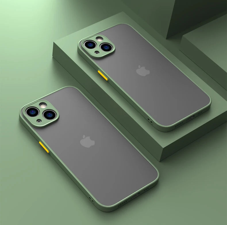 Luxury Plating Matte Transparent Magnetic Wireless Charge Case For iPhone 13/14/15/16/17 Pro Max Air Plus Shockproof Clear Cover