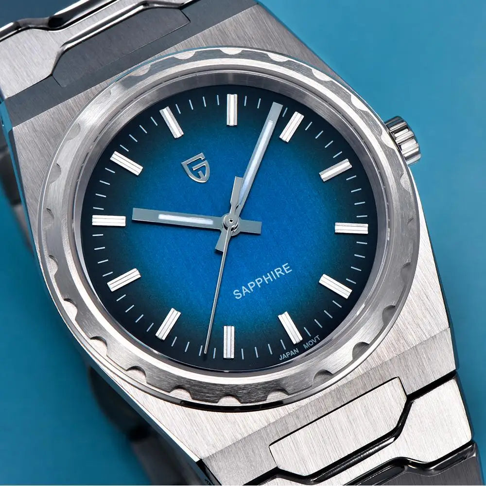 2025 V2 PAGANI DESIGN 222 men's Quartz Watch VJ21 37MM Sapphire Stainless steel Waterproof luminous Watches for men PDYS020