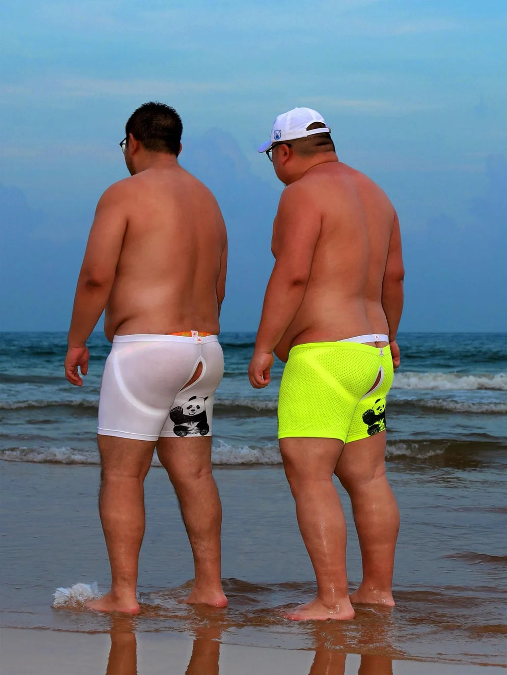 New Arrivals 1 Set 2 Pcs Bear Gay Proud Underwear, 1 Bear Claw Paw Expose Buttocks Crotch Boxer Shorts, 1 Sexy Jocks, M L XL XXL