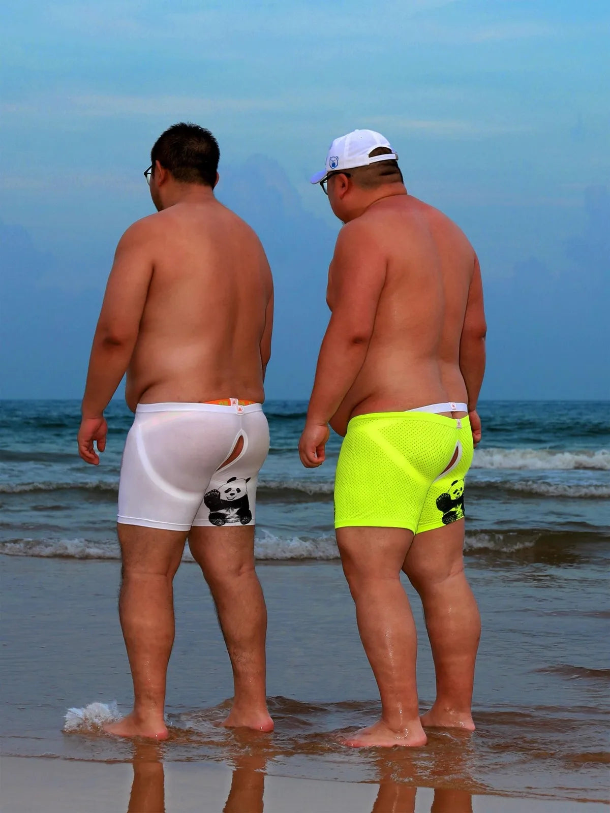 New Arrivals 1 Set 2 Pcs Bear Gay Proud Underwear, 1 Bear Claw Paw Expose Buttocks Crotch Boxer Shorts, 1 Sexy Jocks, M L XL XXL