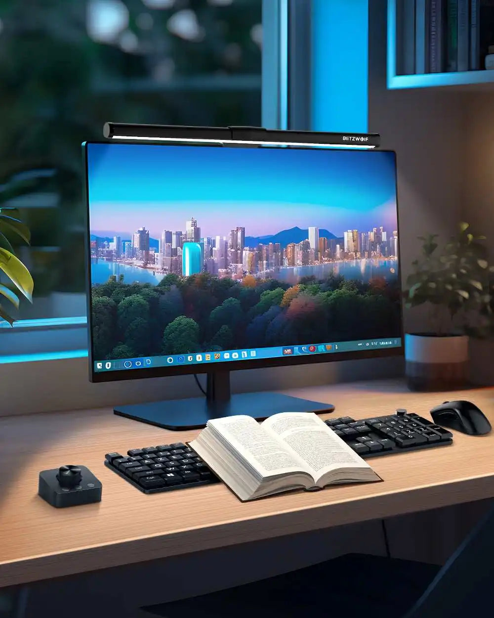 BlitzWolf BW-CML5 Monitor Light Bar Touch / Wireless Remote Dual Control Eye Protection Anti-Glare 300-1000Lux USB Reading Light