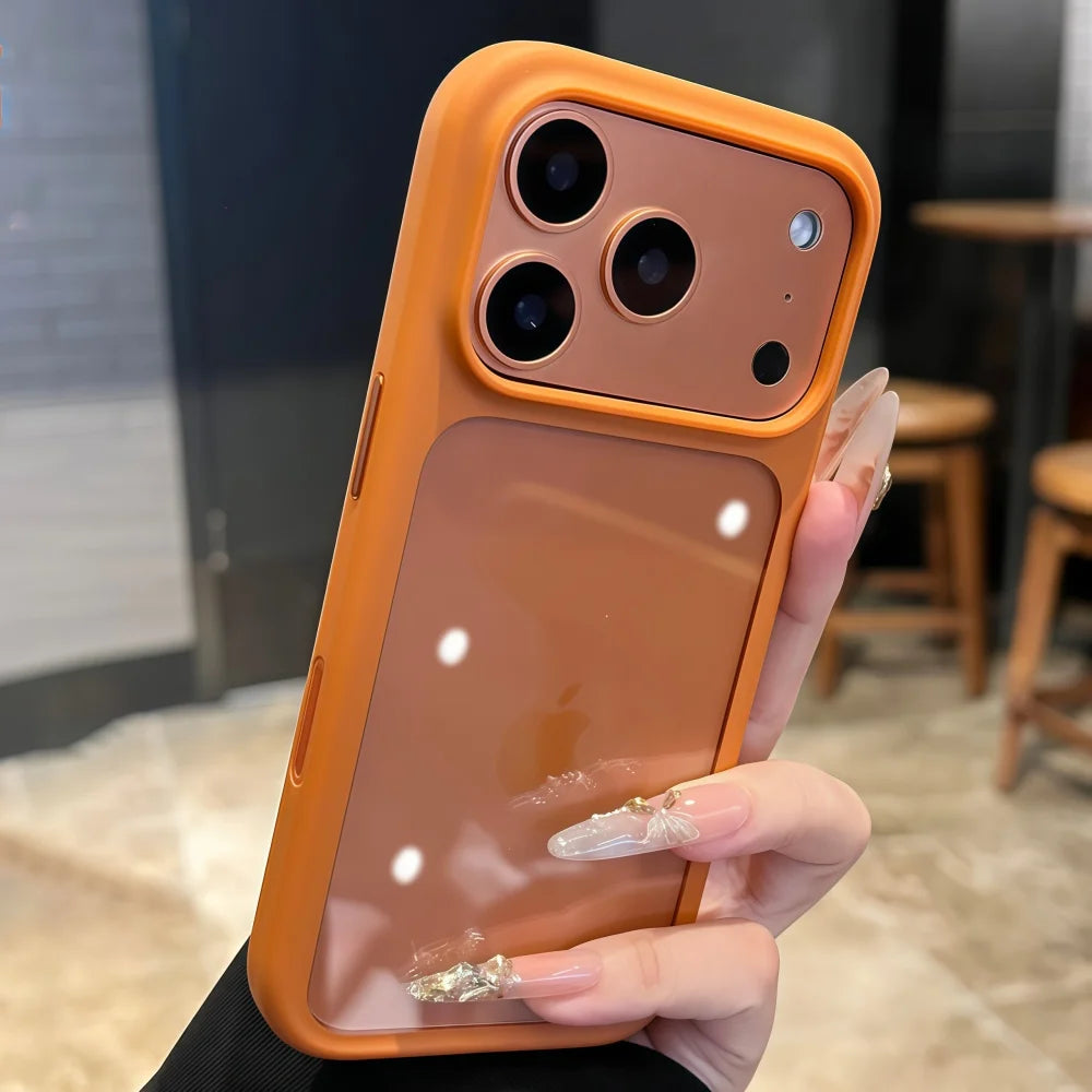 Intelligent Camera Touch Button Crystal Clear Phone Case for iPhone 17 Pro Max 16 Pro 17 Air Transparent Shockproof Cover Funda