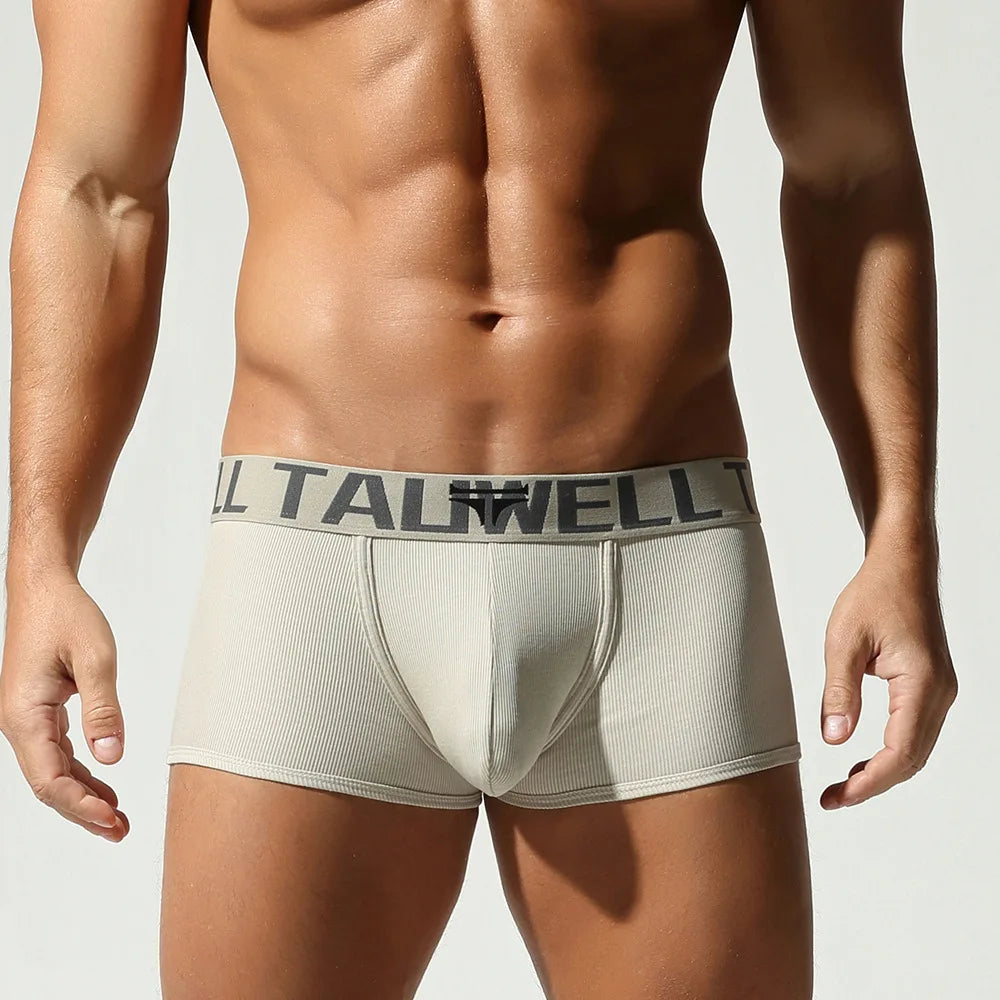 TAUWELL Mens Boxers Sexy Low-waist Underwear New Arrivals U Convex Pouch Button Underpants Boxershorts Male Panties Boxer