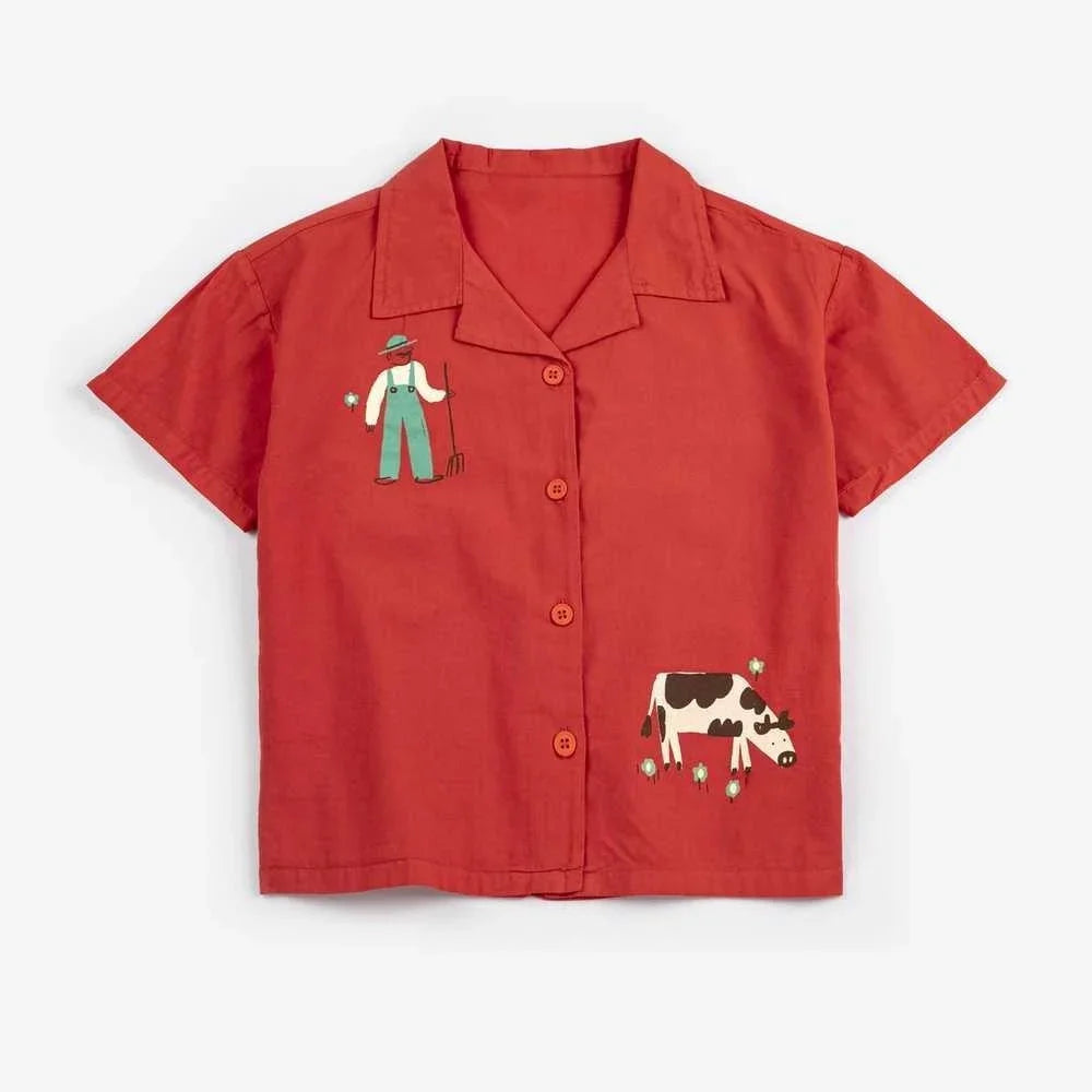 Children's Shirts Shorts 2026 Summer New Arrivals Cartoon Fashion Cute Boys' Polo Shirt Cotton Printed Sweet Girls' Short-Sleeve