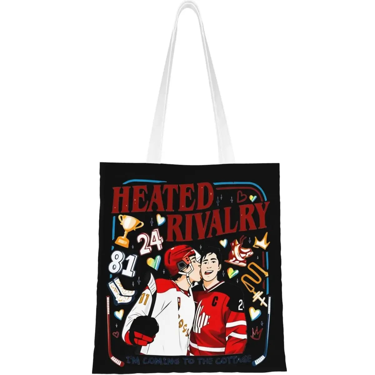 Heated Rivalry Shopper Bag Travel Handbags Lady Graphic Design Shoulder Bag Aesthetic Cloth Tote Bag