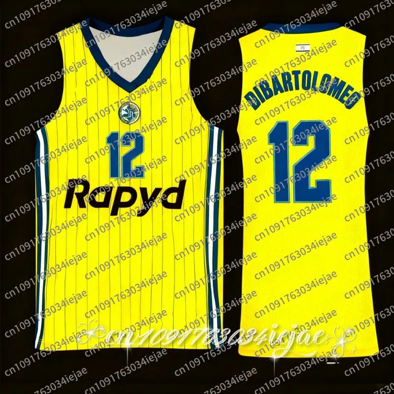 25/26 New Arrivals Lsraeli Adult Men's Basketball Vest Maccabi Tel Aviv Basketball Jersey Kids Basketball Training Uniform