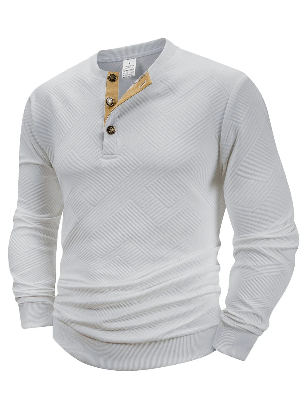 Men's Sense of Texture Long Sleeve Spring Autumn Thin Hoodies Button Lapel Henley Polo Shirts Pullover Casual Lightweight Hoodie