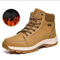 Yellow Ankle Boots Cowboy Footwear Snow Warm Fur Sneakers Padded Trekking Black Waterproof Leather Men Hiking Shoe Winter Summer