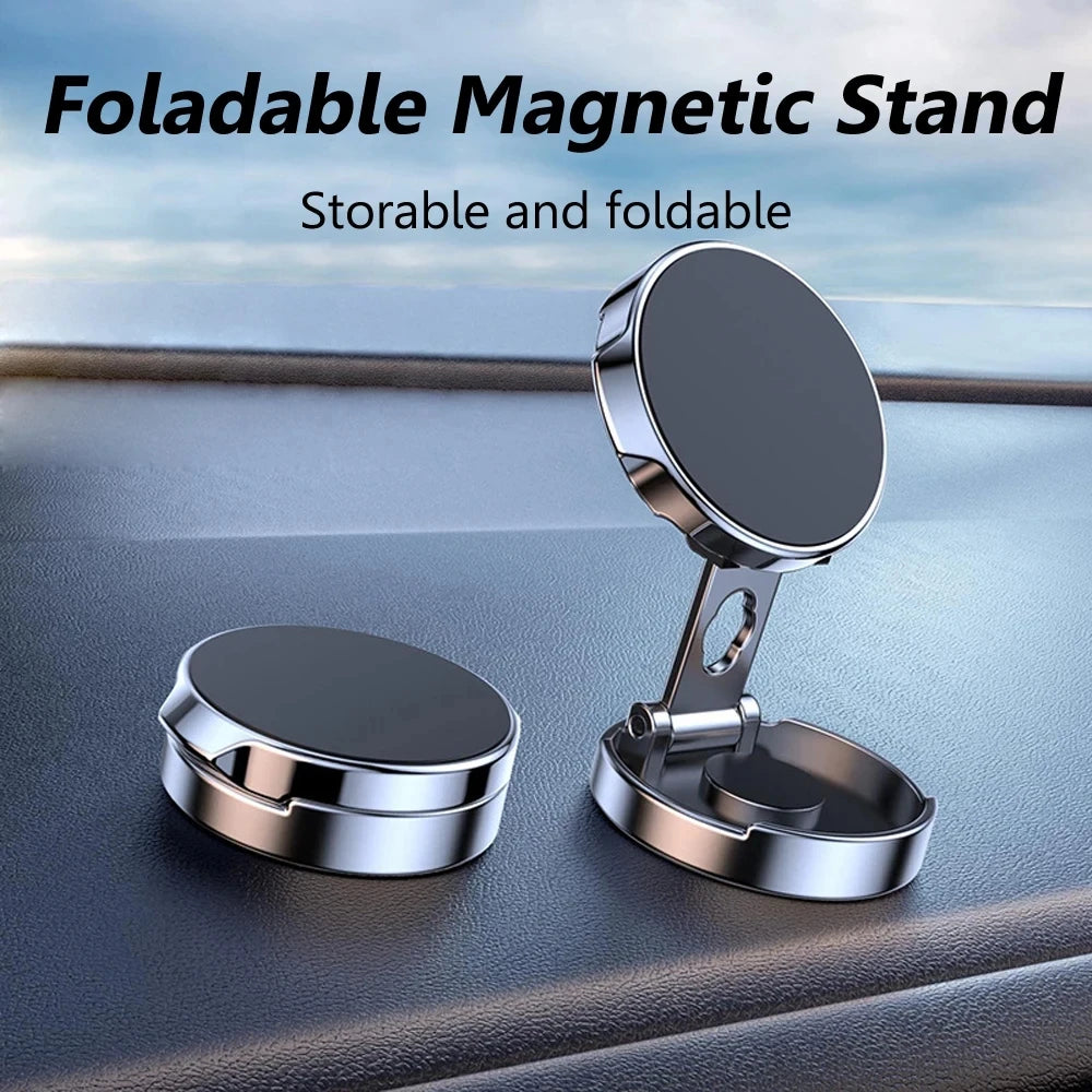 New Strong Magnetic Car Phone Stand Car Holder 720° Foldable Round Bracket Support for Universal Phones Mount Holders In Car