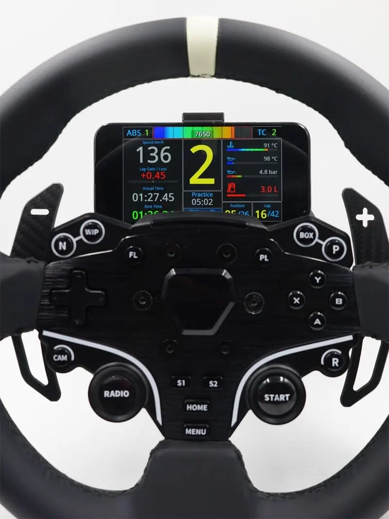 Adjustable Phone Holder Mount Stand Compatible with MOZA R5 R3 R9 R12 SIMAGIC For FANATEC Base - Easy Install