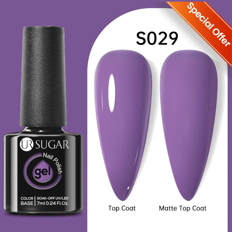 UR SUGAR 1-step Gel Polish 12ML Glitter Nail Spring Summer White Nude Pink Gel Nail Polish 3 IN 1 No Need Base Gel and Top Coat