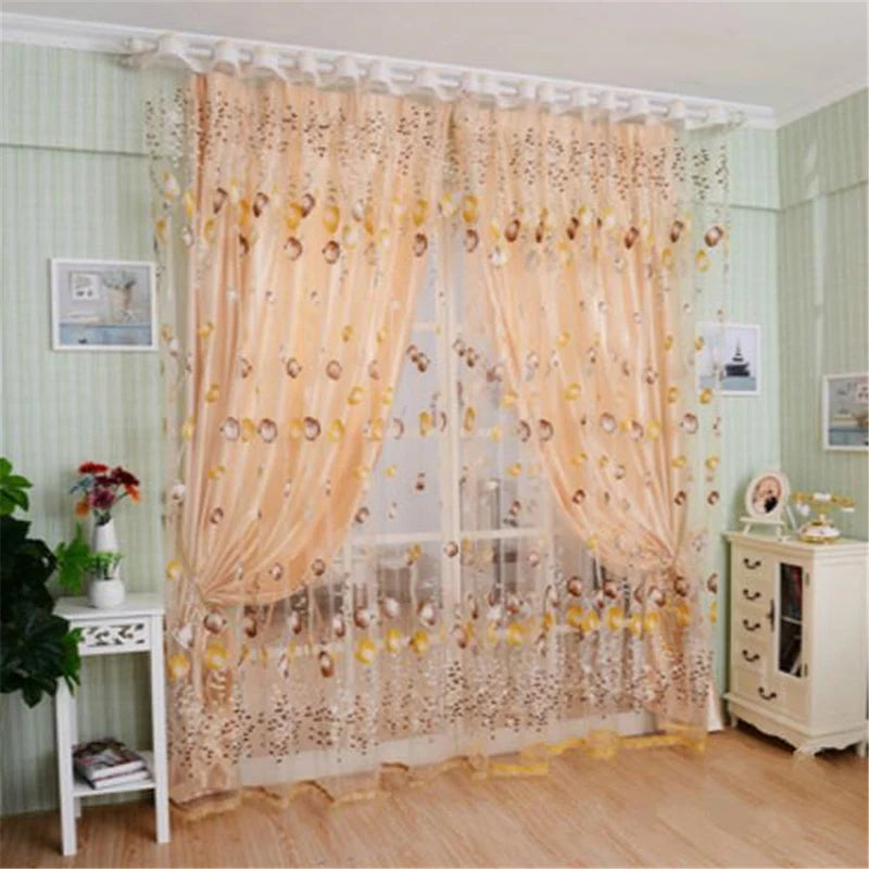 1Pc Modern Tulip Window Screen Living Room Bedroom Door Kitchen Drape Curtain Home Decoration Supplies 2030