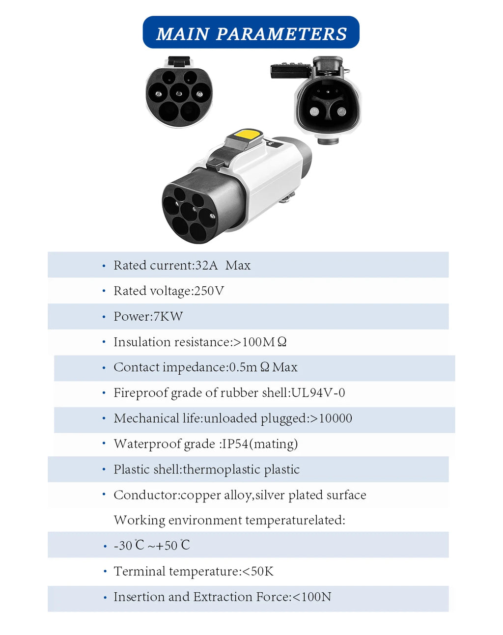 For Tesla charging station Tesl a to GBT Electric Car 250V EV Charger 32A 7KW NACS To GBT With Anti-theft lock Adapter BYD