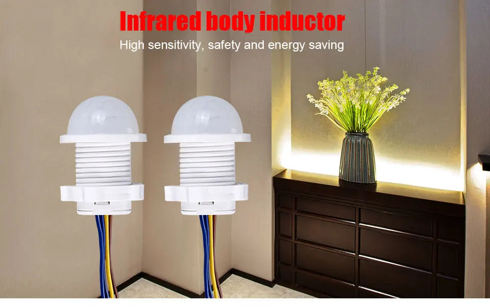 6PCS Infrared Body Sensor Switch 110V 220V Automatic Induction Switch PIR Sensor Detector Switch For Ceiling Lamp LED Lighting