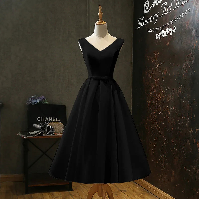 Sexy V Neck White Satin Midi Bride Dress Summer Elegant Prom Evening Wedding Bridesmaid Guest Long Party Dresses for Women 2023