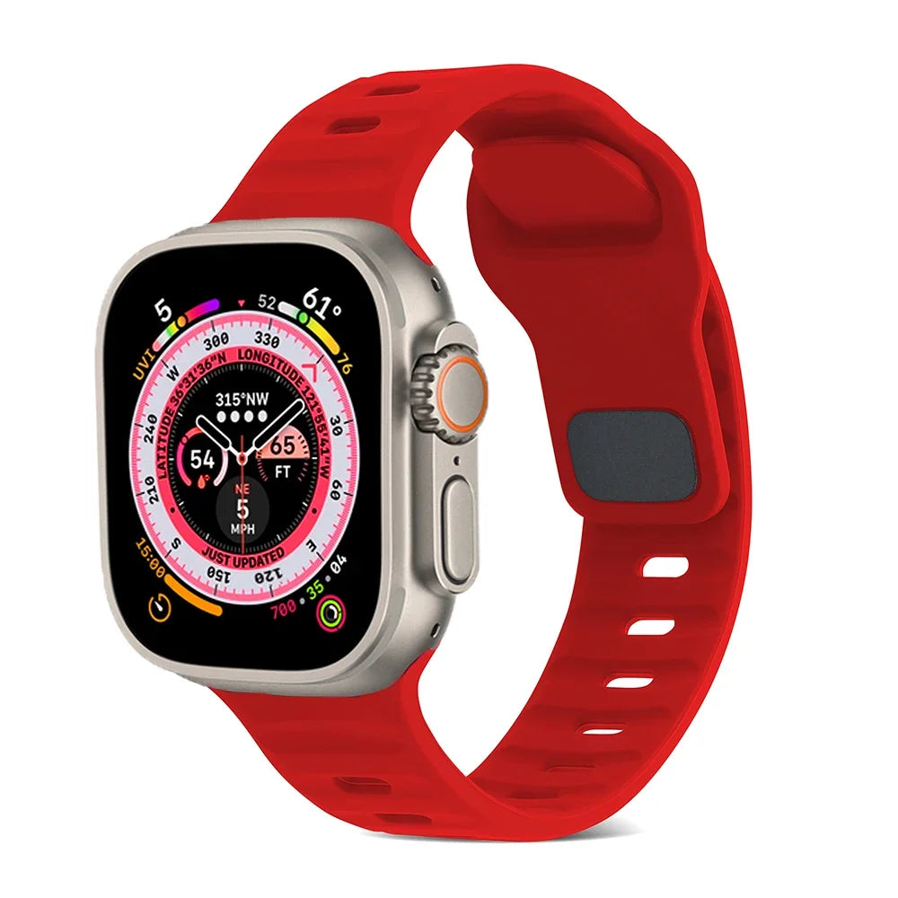 soft Silicone Strap for Apple Watch Ultra/2/3 49mm Serise 11 10 9 8 7 45mm 41mm 46mm 42mm Bracelet iWatch 6 5 4 3 Se/3 44mm 40mm